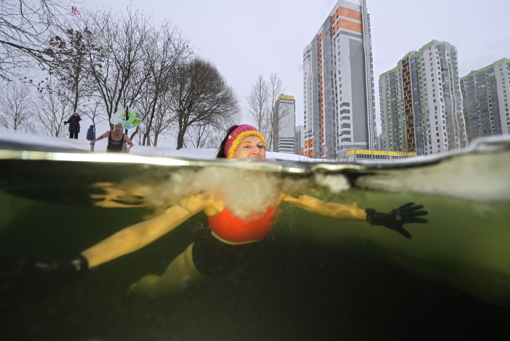 APTOPIX Russia Ice Swimming